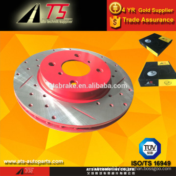 drilled slotted disc brake rotor brake parts system, auto spare parts factory